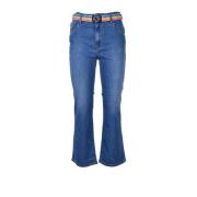 Slim-fit Bluaw Jeans med Glidel?s og Knappelukking