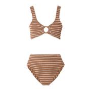 Metallic Cocoa Ring-Detalj High-Rise Bikini