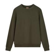 Grønn Crew Neck Sweatshirt Scuba Stil