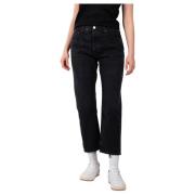 Svart Easy Straight Hitch Jeans