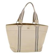 Pre-owned Beige lerret burberry tote