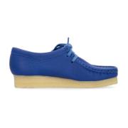 Bright Blue Leather Wallabee Livsstil Sko