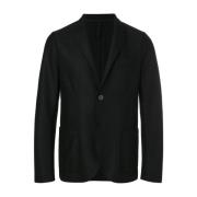 Sort Ull Klassisk Blazer Jakke