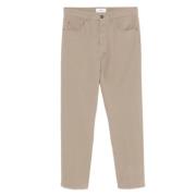 Beige Bomullsblanding Denim Jeans