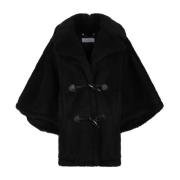 Svart Teddy Stoff Cape