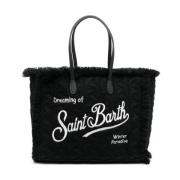 Vevd Svart Tote Bag