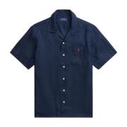 Klassisk Fit Lin Camp Skjorte Navy