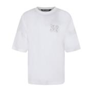 Hvit Monogram T-skjorte, Brodert Logo