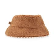 Fluffy Scalloped Hat i Chestnut