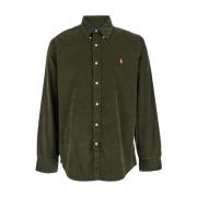 Grønn Corduroi Button Down Skjorter