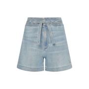 Høytlivs Denim Shorts med Belte