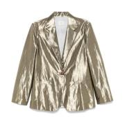 Skinnende Gull Blazer