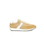 Beige Skinn Høy Såle Sneaker