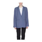 Vår/Sommer Dame Polyesterblanding Blazer