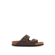 Nubuck skinn dobbel stropp slides