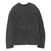 Mørk Grå Curved Long Sleeve T-shirt