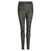 Mesh Leggings Svart Stilig Print