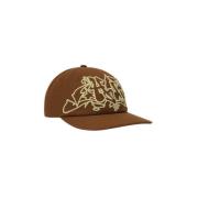 Brun Snapback Hat Outlines