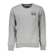 Grå Langermet Sweatshirt med Brodert Logo