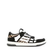 Leopard Print Sneakers med Semsket Trim