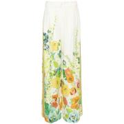 Blomstertrykk Wide Leg Bukser