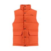 Quiltet Gilet i Ullblanding, Oransje