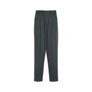 Plisserte Tencel-bukser Petrol Grey