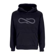 Svart Logo Hoodie Lang Erme