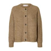 Sepia Tint Strikket Cardigan med Knapper