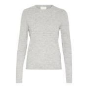 Grunnleggende Crew Neck Pullover Genser