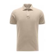 Beige Poloskjorte med korte ermer