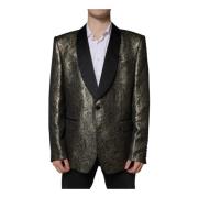 Gull Jacquard Blazer To Knappelukking