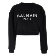 Svart Sweatshirt med Paris Print