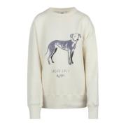 Bomulls-sweatshirt med trykk foran