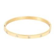 Armbånd Bangle, m/cz stål 14k