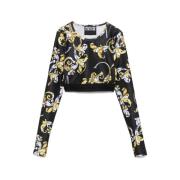 Barocco Print Crew Neck Top