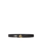 Sort Lauren By Ralph Lauren Sort Reversibelt Belte 30 Medium Belter