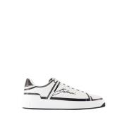 Hvite Skinn Court Sneakers