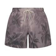 Beige Sjøklær Sunset Palms Svømmeshorts