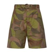 Bomull Bermuda Shorts med All-Over Print