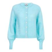 Mohair Sonia Cardigan Aqua