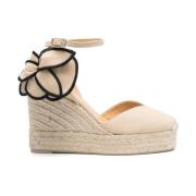 Beige Wedge Espadrilles Sandaler