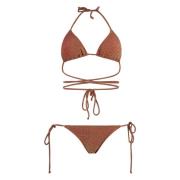 Trekant Bh Bikini med Lurex Detaljer