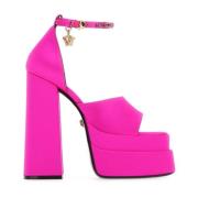 Fuchsia Satin Aevitas Sandaler