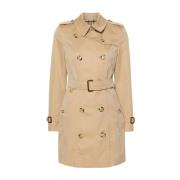 Beige Bomull Trenchcoat