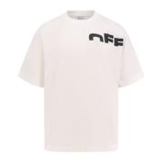 Logo Print Bomull Crew-neck T-skjorte