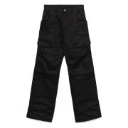 Sort Lin Cargo Jeans Laget i Italia