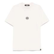 Rosa Crew Neck T-skjorte med Logo Print