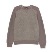 Mørk Beige Crewneck Sweater