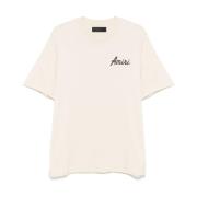 Beige Jersey Crew Neck T-shirt